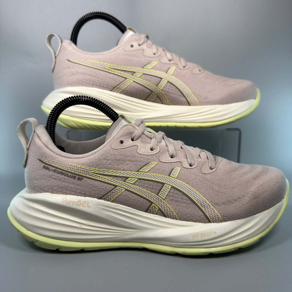 Asics Gel Cumulus 27 Womens 7.5 7 1/2 Running Shoes Beige White Trainer Sneakers